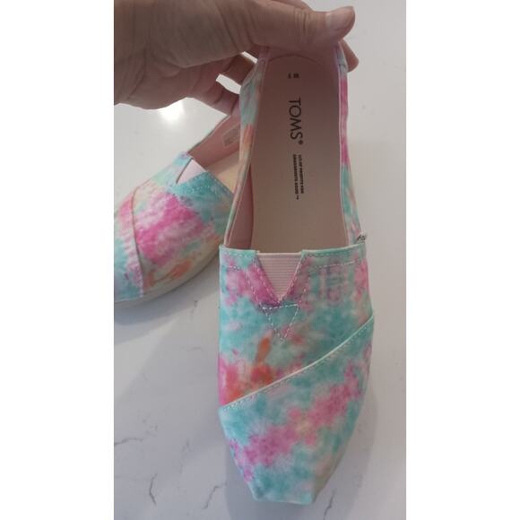 Tom's Alparagata white Tye dye canvas woman's size 7 - Picture 3 of 8